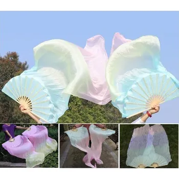 Karnevalový doplněk Vějíře hedvábné Pastelové Pár - více barev Typ č.07