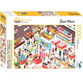 Puzzle Puzzle BRAIN TREE Food Mart – samoobsluha, 1000 dílků