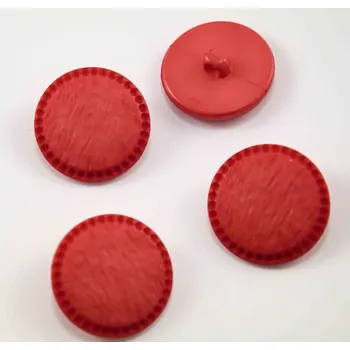 Knoflík Knoflík se spodním přišitím - světle červená - průměr 2,7 cm