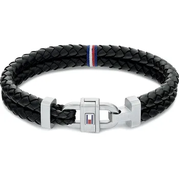Náramek Tommy Hilfiger Stylový kožený náramek s ocelovou ozdobou 2790361 + 2 měsíce na vrácení zboží