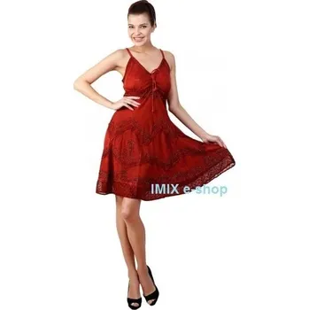 Dámské šaty Dámské letní vyšívané šaty na ramínka PRIYA Fialová