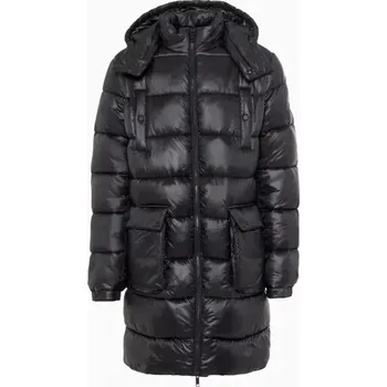 Pánská casual bunda PORSCHE DESIGN Lightweight parka Bunda delší prošívaná odlehčená černá (Lehká parka bez peří s velkými kapsami s klopami a odnímatelnou kapucí.)