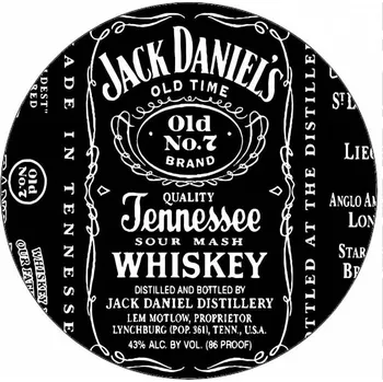 Jedlá dekorace na dort Jedlý papír Jack Daniels etiketa 19,5 cm