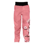 Dětské softshellové kalhoty Wamu s fleecem Sakury - růžové velikost 122-128
