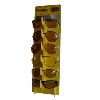 Pouzdro na brýle Polarized Stojan START plastový na 6ks brýlí žlutý