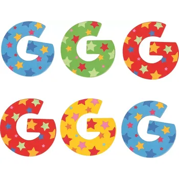 Dřevěná hračka Bigjigs Toys hvězdičkové písmenko G