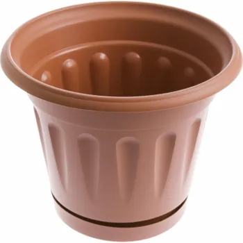 Hrnec Hrnec Uniplastex Primavera UDP26, O 26 cm, hnědý