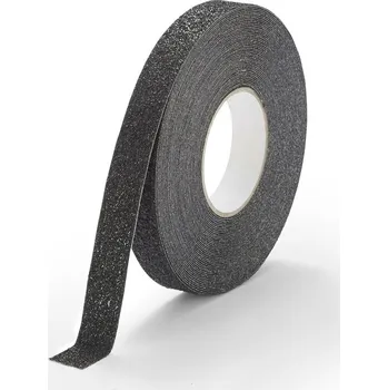 Výstražná páska Černá korundová protiskluzová páska pro nerovné povrchy FLOMA Conformable - 18,3 x 2,5 cm tloušťka 1,1 mm (80081143) FLOMAT
