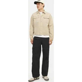 Pánské kalhoty Jack & Jones Kalhoty z materiálu Bill 12258307 Černá Relaxed Fit 34_34