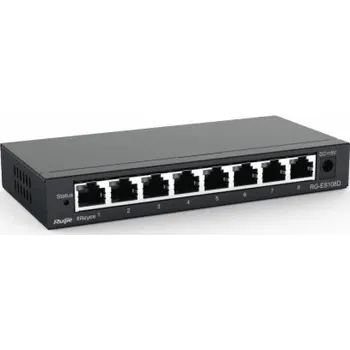 Switch Ruijie Networks RG-ES108D - nespravovaný přepínač 8 portů 100 Mb/s černý