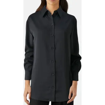 Dámská košile Dámská oversize košile Karl Lagerfeld - Velikost M, Barva Černá 55925 L2TA6013