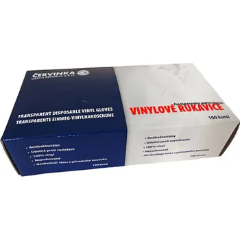 Pracovní rukavice Rukavice Vinyl PFree M 100KS Červinka MC7325_M