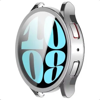 Příslušenství k chytrým hodinkám Silikonový kryt pro Samsung Galaxy Watch 6 44mm - Stříbrný