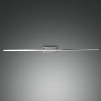 Lampička Fabas Luce Zrcadlové světlo LED Nala, chromované, šířka 110 cm, kovové - Nástěnný držák - šířka 16 cm, výška 6 cm, výstupek 3,5 cm chromované, satinované LED 20 W celkem - Doprava zdarma