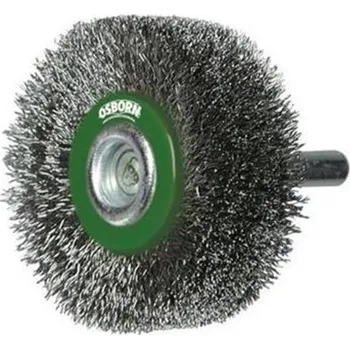 Drátěný kartáč Osborn 0002503333 - Kartáč drátěný kotoučový pr. 40 mm, šíře 16 mm, stopka pr. 6 mm zvlněný NEREZový drát pr. 0,15 mm