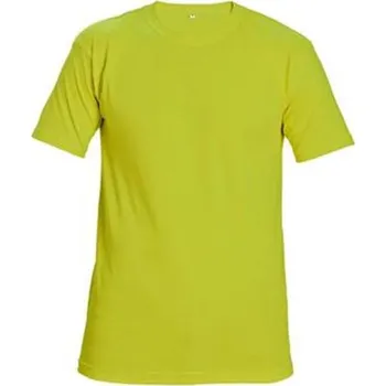 Pánská móda Triko pracovní s krátkým rukávem TEESTA (vel.XL) bavlněné - fluorescentní Žlutá