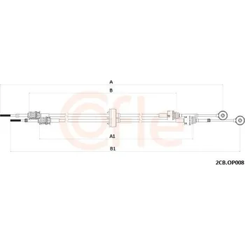 Tažné lanko, ruční převodovka COFLE 2CB.OP008