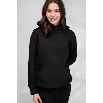 Těhotenská mikina MAMBI Kojicí mikina Kira černá Velikost: XL