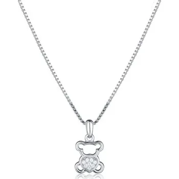 Náhrdelník Stříbrný náhrdelník s medvídkem SVLN0484X61BI45