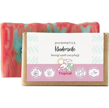 Dětské mýdlo puremetics Pece Natural-soapsTropické dětské mýdlo 75 g (2 586,00 Kč / 1 kg)