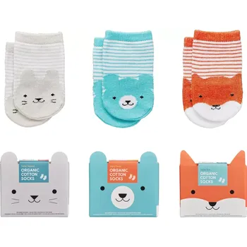 Hračka pro nejmenší Dětské bio bavlněné ponožky Medvídek od Petit Collage