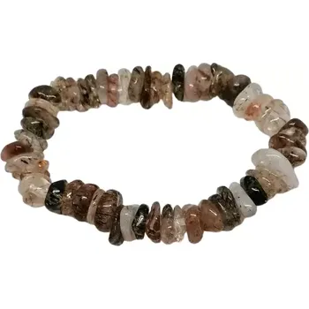 Náramek Luxusní náramek z křišťálu s rutilem a vrostlicemi – unikátní minerál