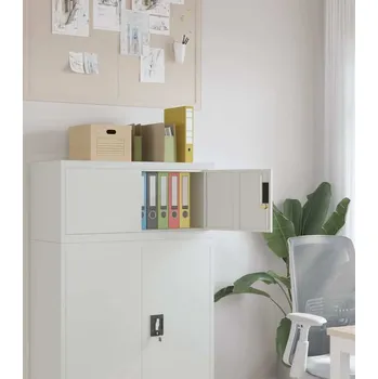 Zásuvkový kontejner vidaXL Kartotéka 90 x 40 x 40 cm ocel [339716] Barva: světle šedá