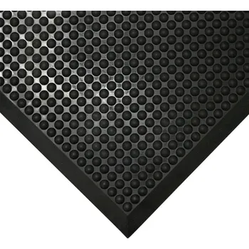 Rohožka Černá gumová protiúnavová průmyslová rohož - 90 x 60 x 1,5 cm (80000685) FLOMAT