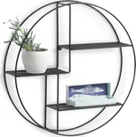 Zeller Kulatá nástěnná police z kovu, Ø 55 x 12 cm