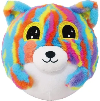 plyšák Nafukovací plyšový kamarád - Medvídek duhový 15 cm