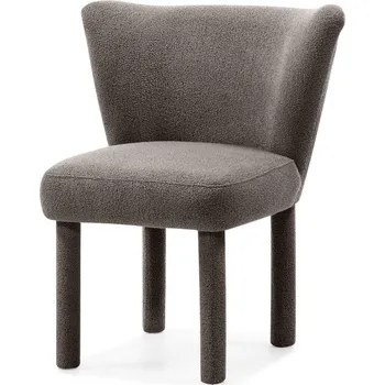 Jídelní židle Čalouněná židle MANZA tmavě hnědá s čalouněnými nohami