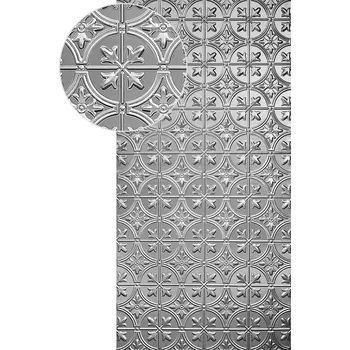 Plech 3D plech, lisovaný vzor LISTY - pozinkovaný lisovaný plech 1000 x 2000 x 1,2 mm (š x v x tl.)