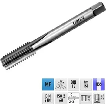 Závitořezný nástroj Narex Ždánice 041530022167300 - Závitník sadový ruční M16 x 1,0 mm HSS - velikost č. III, ČSN 22 3010 kód 0300