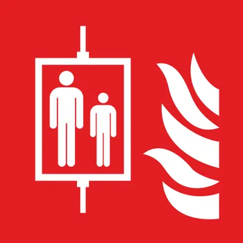 Značení Požární výtah - symbol samolepící vinylová fólie 150 x 150 mm