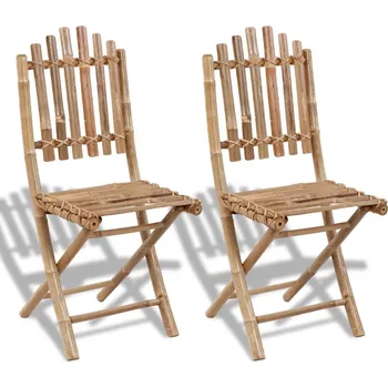 vidaXL Marketos Skládací zahradní židle 2 ks bambusové