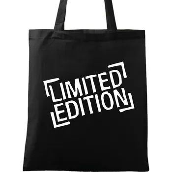 Nákupní taška Bavlněná taška Limitovaný luxus (Barva: Černá)