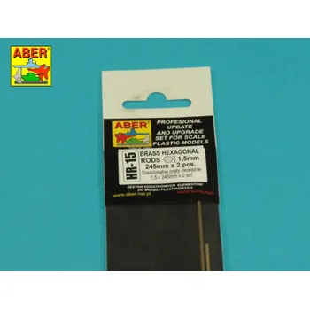 RC náhradní díl Aber Models Brass hexagonal rods 1,5mm length 245mm x2 pcs.