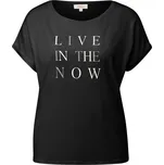 Dámské tričko s.Oliver RL T-SHIRT 38 Černá, Stříbrná