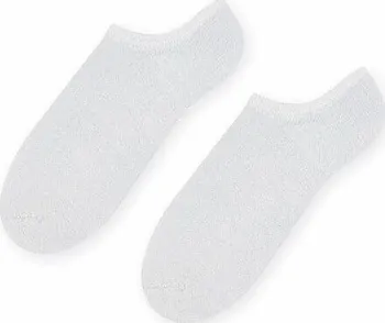 Dámské ponožky Bílo-stříbrné dámské bambusové kotníkové ponožky Art.100 GP001, SILVER Velikost: 35/37