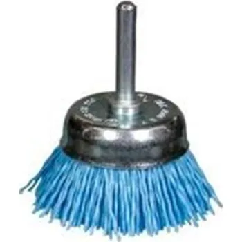 Drátěný kartáč Osborn 0182600991 - Kartáč hrncový Grittyflex z abrazivního nylonu pr. 75 mm, stopka pr. 6mm, zrnitost 180 (modrý)