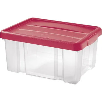 Úložný box Tontarelli Úložný box PUZZLE 14 l transparent/červená 8031697ACH 8031697ACH