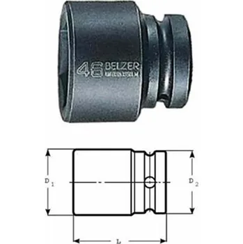 Gola hlavice Bahco K9501M-22 - Hlavice nástrčná - ořech 1", 22mm, průmyslová (kovaná)