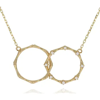 Náhrdelník Elegantní zlatý náhrdelník se spojenými kroužky