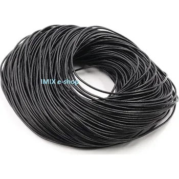 Souprava šperků Kožený provázek černý tloušťka 1 mm