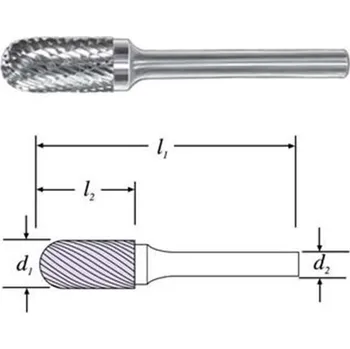 Fréza SGS 26353 (SC-3ML6) - Fréza technická SC-3ML6 válcová s radiusem pr. 9,5x19mm, stopka 6mm, extra dlouhá