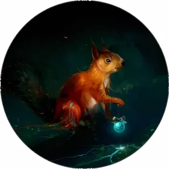 Jedlá dekorace na dort Jedlý papír veverka se svítící baňkou 19,5 cm