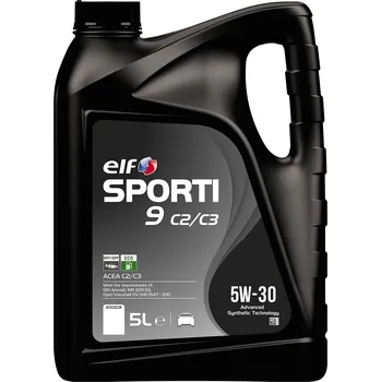 Provozní kapalina Elf Sporti 9 C2/C3 5W-30 - 5l (Vysoce výkonný nízkopopelnatý motorový olej založený na syntetické technologii)