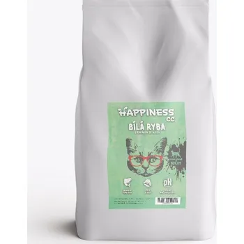 Krmivo pro kočku HAPPINESS Connoisseur Cat Adult/Sterilised - bílá ryba s kaviárem ze sleďů 1,5kg
