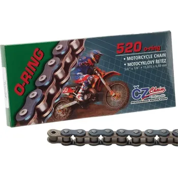 Řetězová sada pro motocykl CZ HNACÍ ŘETĚZ 520 ORM (114 ČLÁNKŮ) O-KROUŽEK DO 450 CCM (34,0 KN) + SPONA