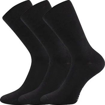 Pánské ponožky LONKA Ponožky slabé jednobarevné DIAGRAM černé (3 páry) 35-38 115447